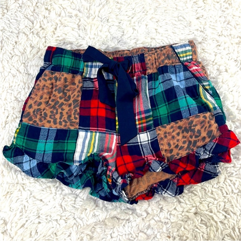 aerie flannel sleep shorts